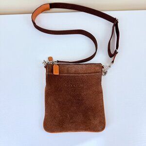 Vintage Coach Genuine Suede Cross Body Bag